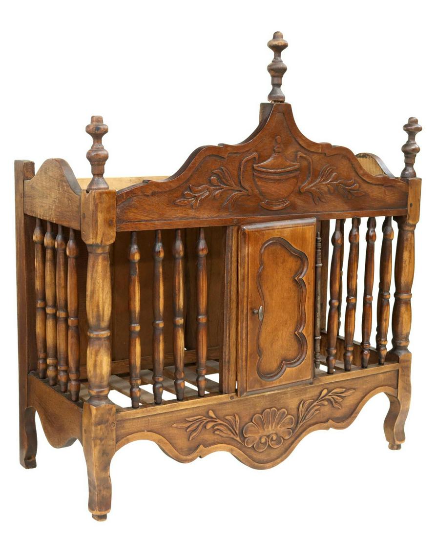 FRENCH PROVINCIAL SPINDLED PANETIERE BREAD SAFE (1 of 4)
