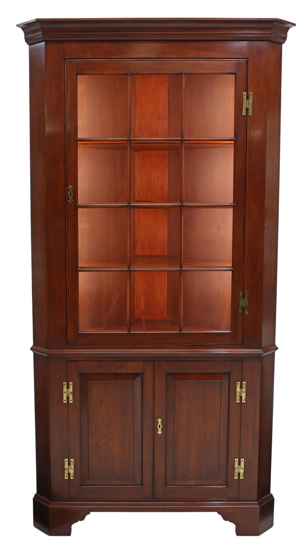HENKEL-HARRIS BLACK CHERRY CORNER CHINA CABINET (1 of 6)