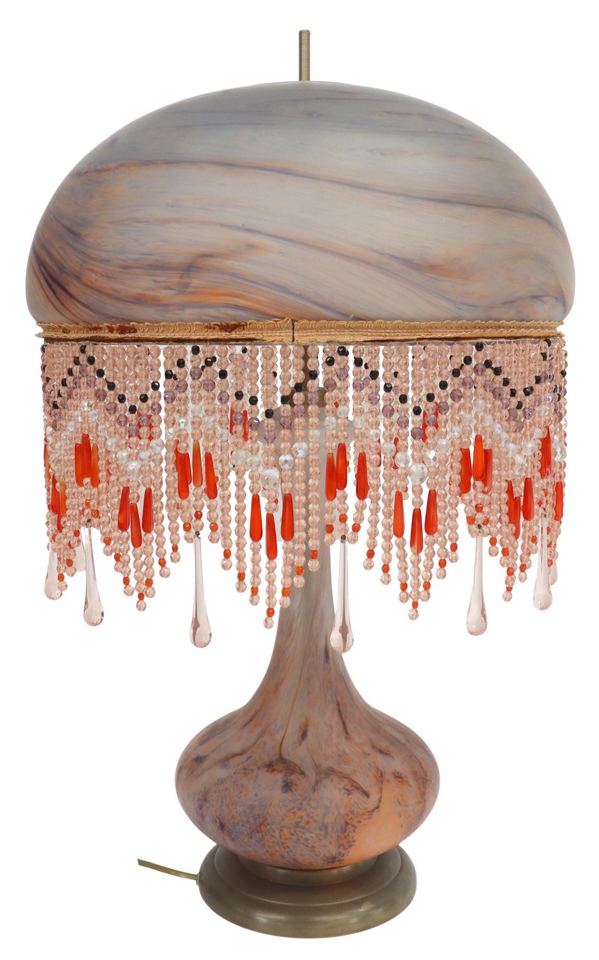 FRENCH VIANNE POUR SUBERVILLE ART GLASS TABLE LAMP (1 of 4)