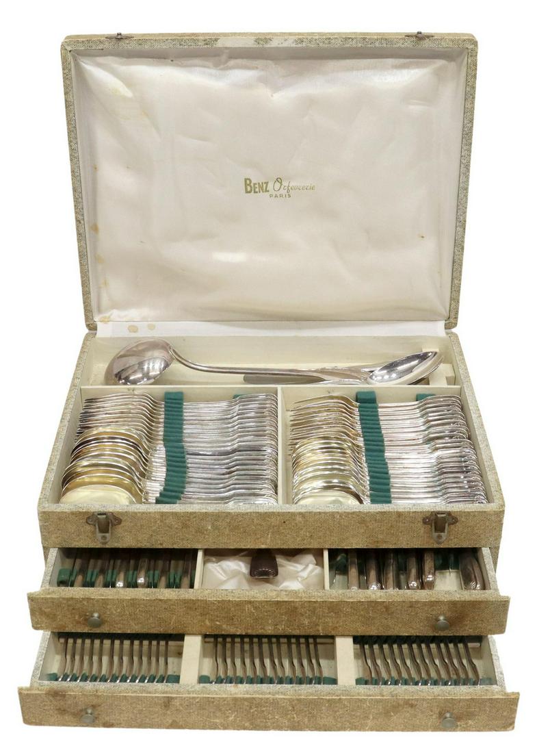 (128) FRENCH FRIONNET SILVERPLATE FLATWARE SERVICE (1 of 5)