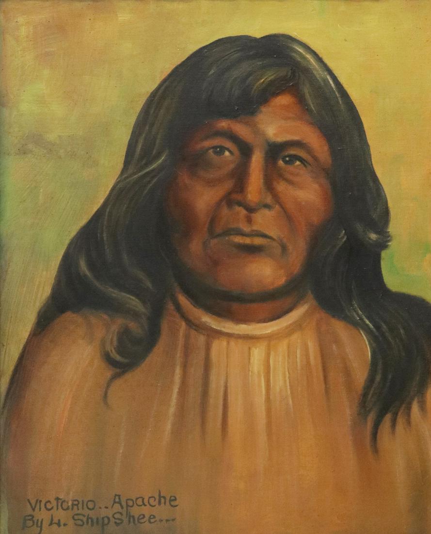 LOUIS SHIPSHEE (D.1975) VICTORIO APACHE PORTRAIT (1 of 4)