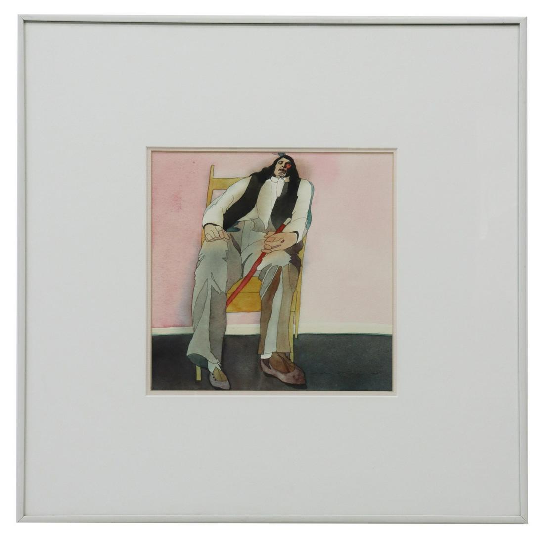 SARI STAGGS (B.1941) NATIVE AMERICAN WATERCOLOR (1 of 3)