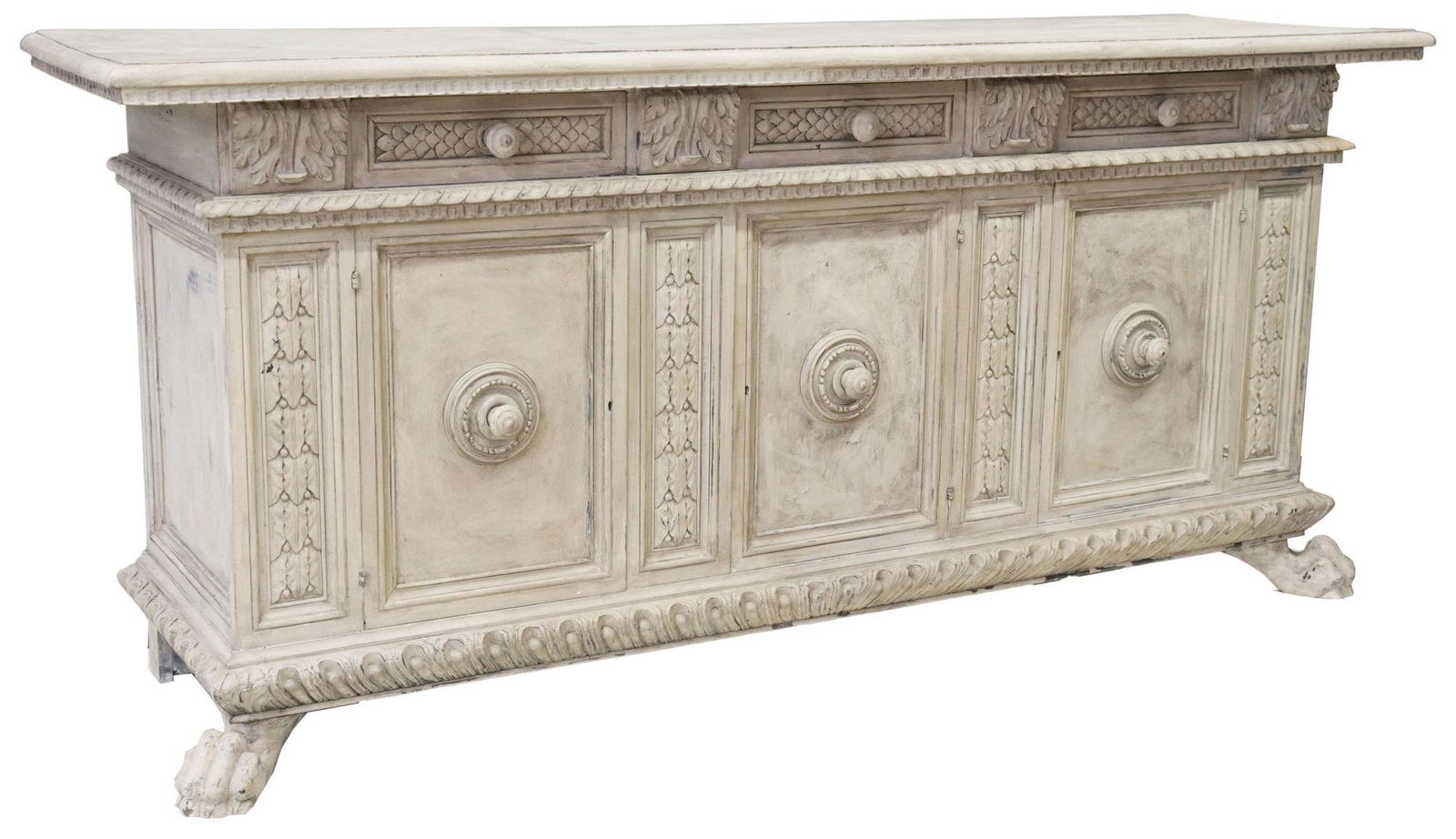 ITALIAN RENAISSANCE REVIVAL PAINTED SIDEBOARD (1 of 6)