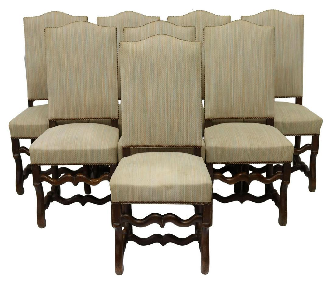 (8) FRENCH LOUIS XIV STYLE WALNUT DINING CHAIRS (1 of 3)