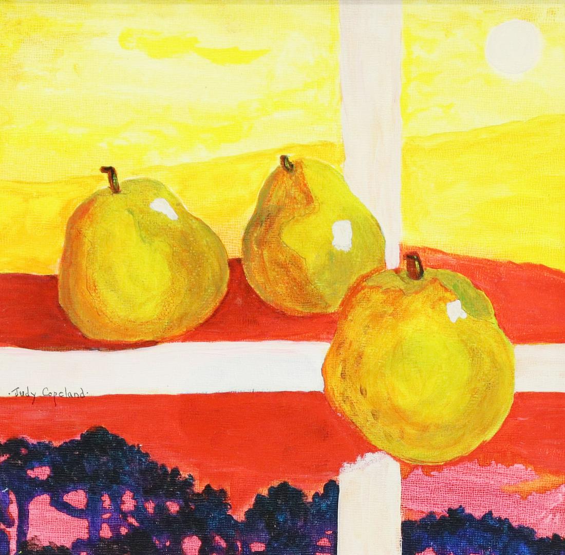 JUDY COPELAND (B.1943) 'PEAR TREES' PAINTING (1 of 4)