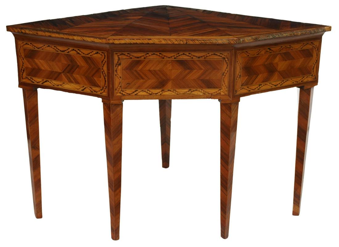 ROSEWOOD PARQUETRY CORNER TABLE (1 of 3)