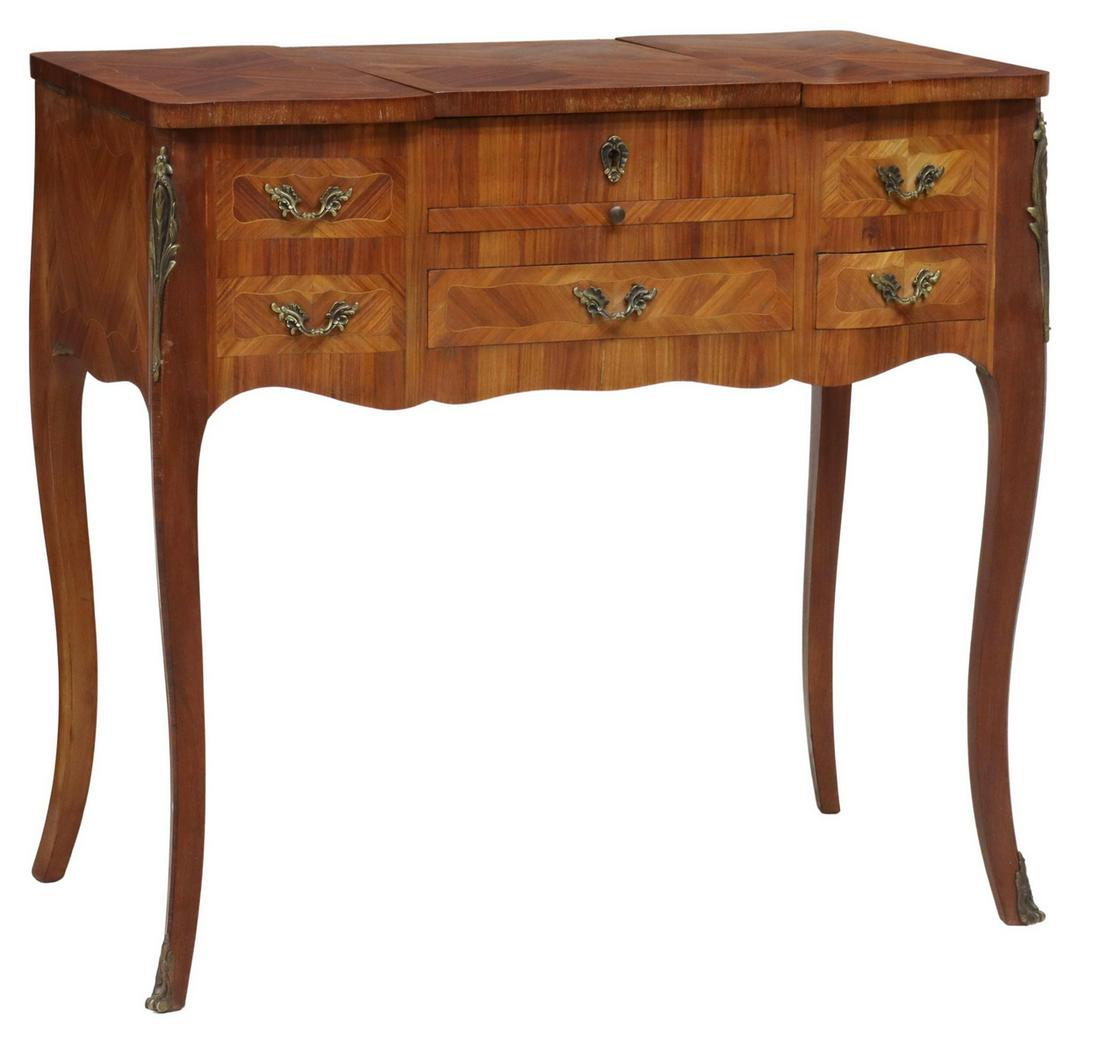 FRENCH LOUIS XV STYLE POUDRE TABLE VANITY (1 of 7)