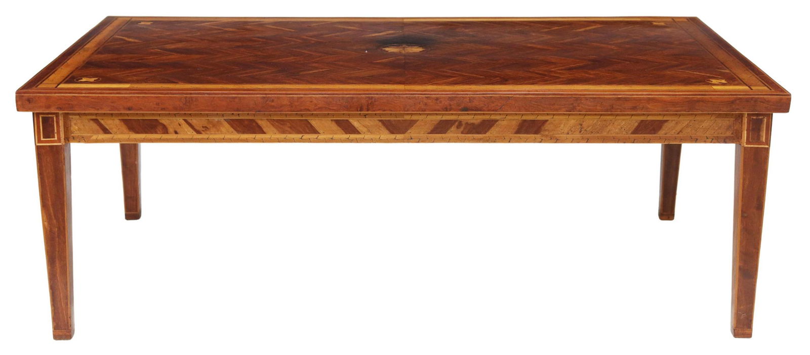 MAHOGANY PARQUETRY LOW COFFEE TABLE (1 of 2)