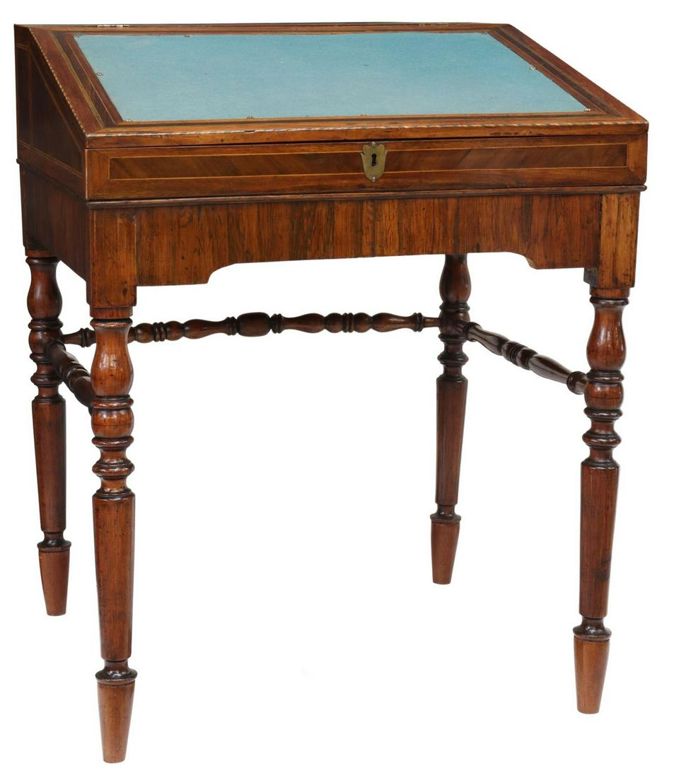 MAHOGANY SLANT-FRONT WRITING DESK TABLE (1 of 5)