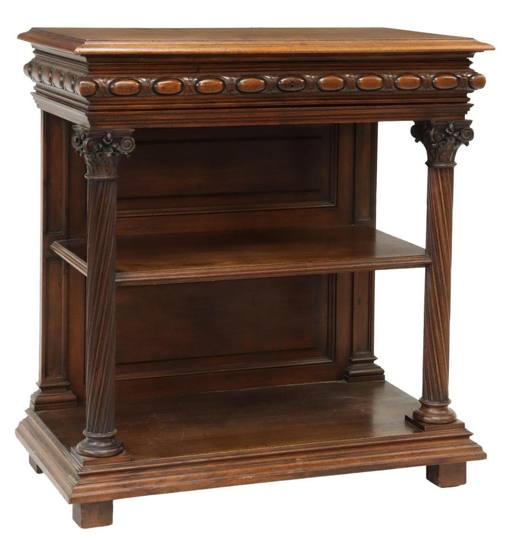ITALIAN RENAISSANCE REVIVAL CARVED WALNUT SERVER (1 of 5)