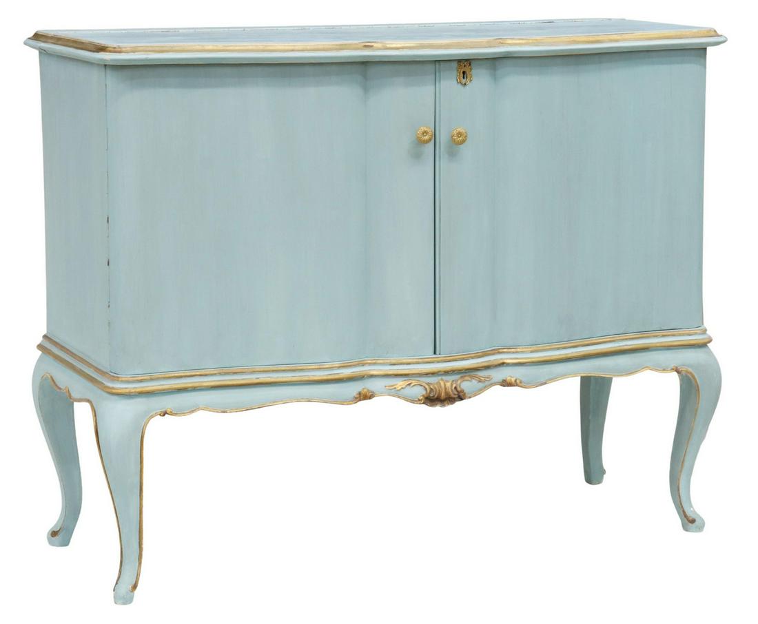 ITALIAN LOUIS XV STYLE PAINTED BAR CABINET (1 of 6)