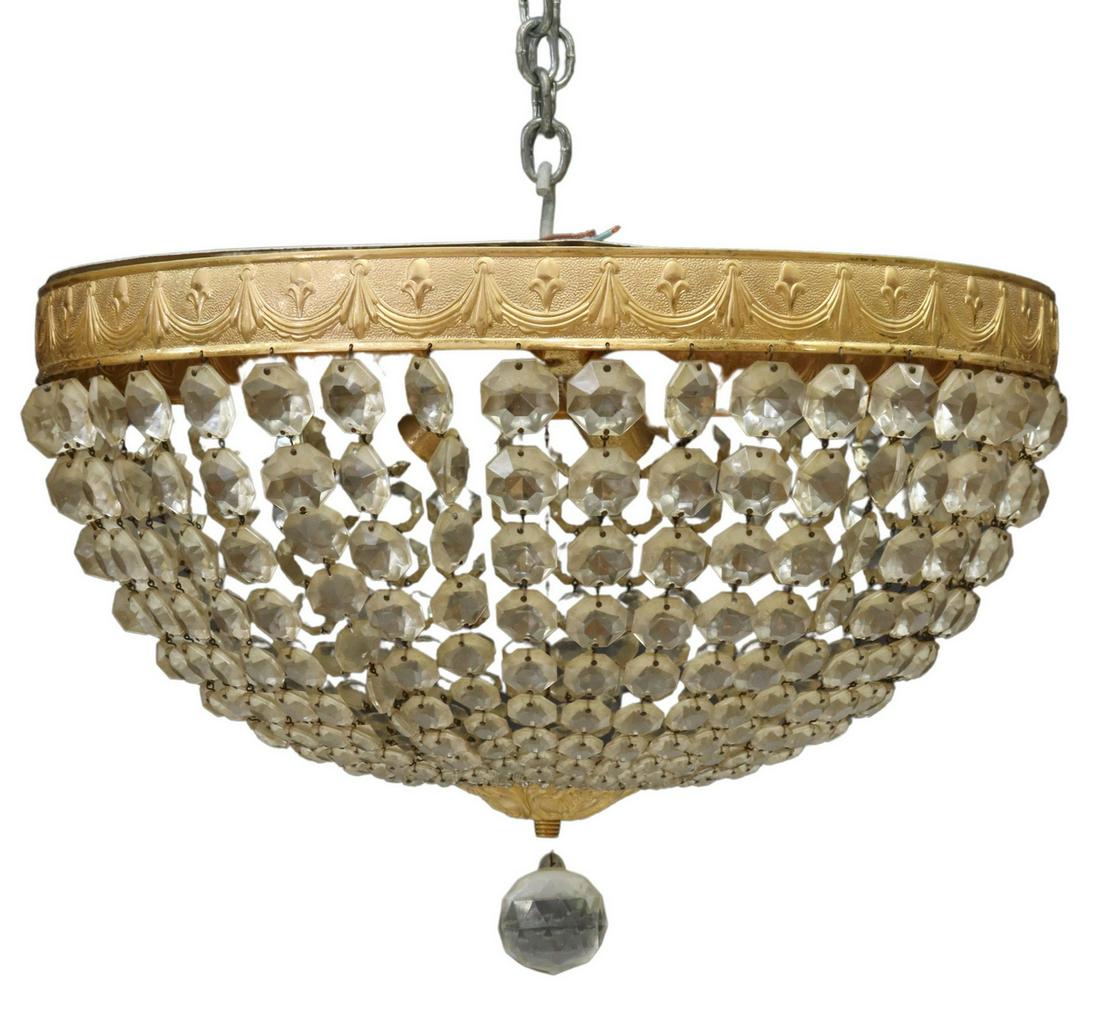 EMPIRE STYLE CEILING MOUNT FOUR-LIGHT CHANDELIER (1 of 2)