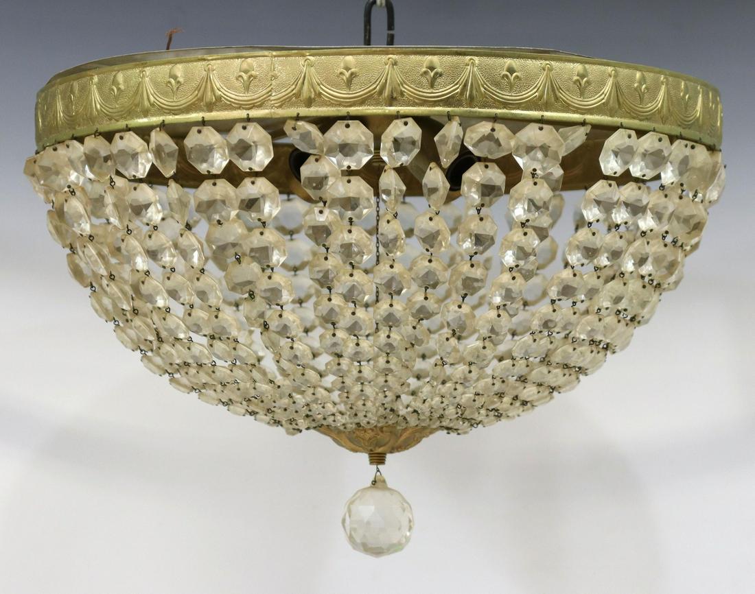 EMPIRE STYLE CEILING MOUNT FOUR-LIGHT CHANDELIER (1 of 2)