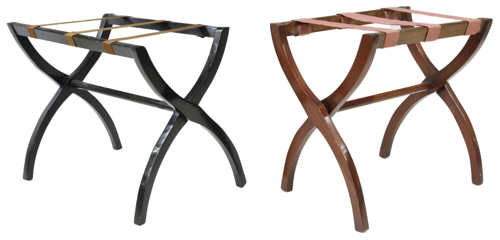 (2) VINTAGE FOLDING LUGGAGE RACKS / TRAY STANDS (1 of 3)