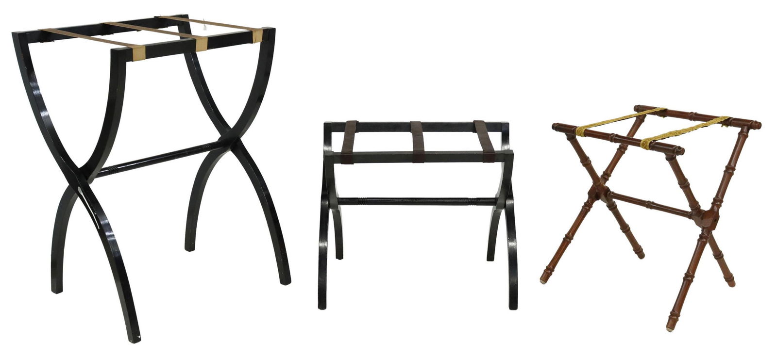 (3) VINTAGE FOLDING LUGGAGE RACKS / TRAY STANDS (1 of 2)