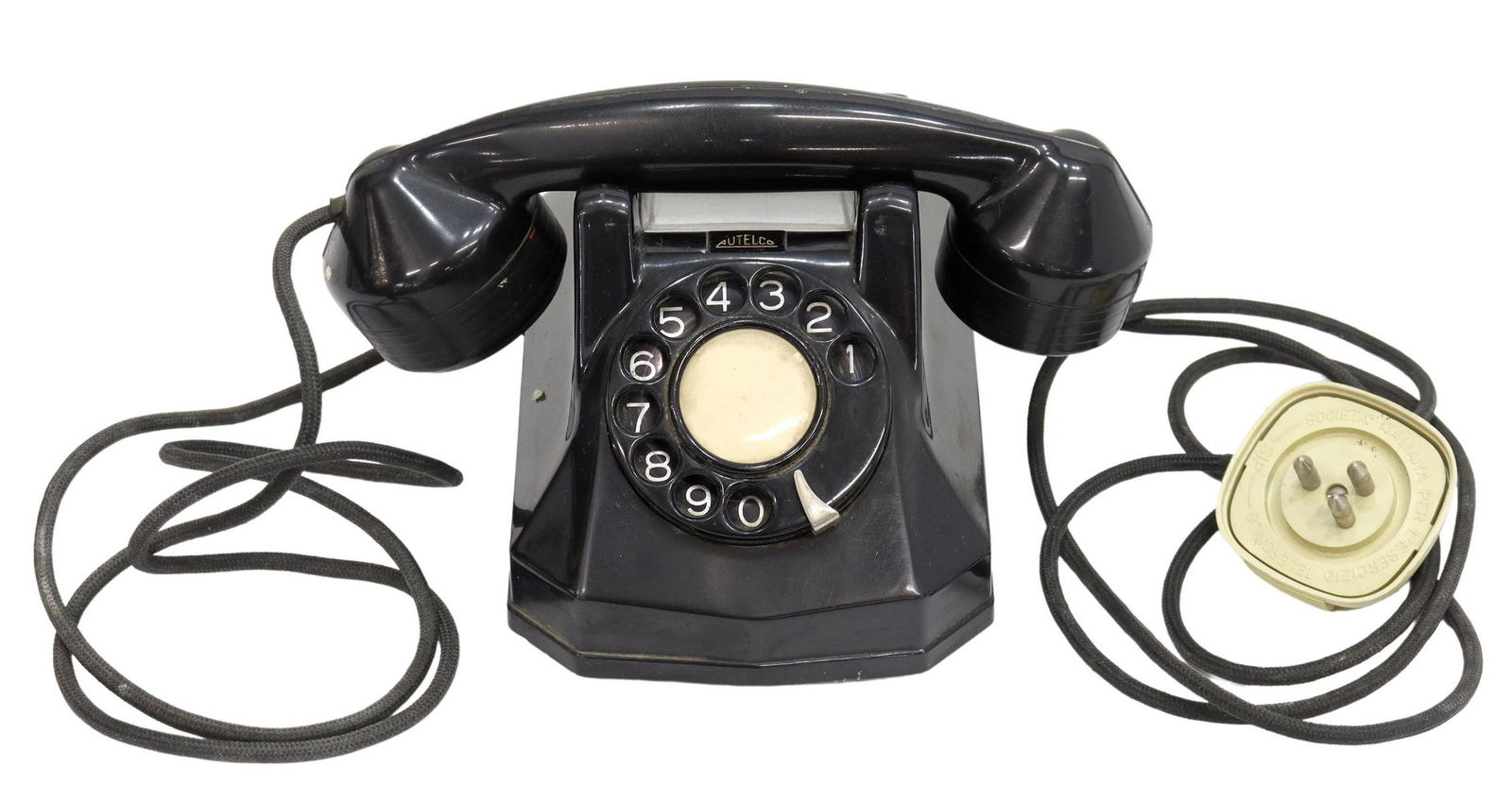VINTAGE ITALIAN AUTELCO ROTARY TELEPHONE (1 of 4)