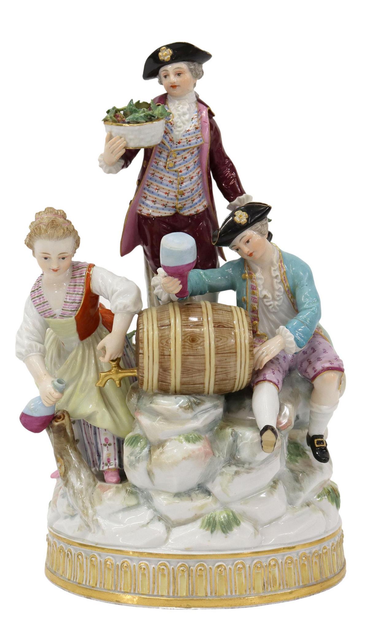 MEISSEN PORCELAIN FIGURE GROUP, MODEL C 65 (1 of 6)