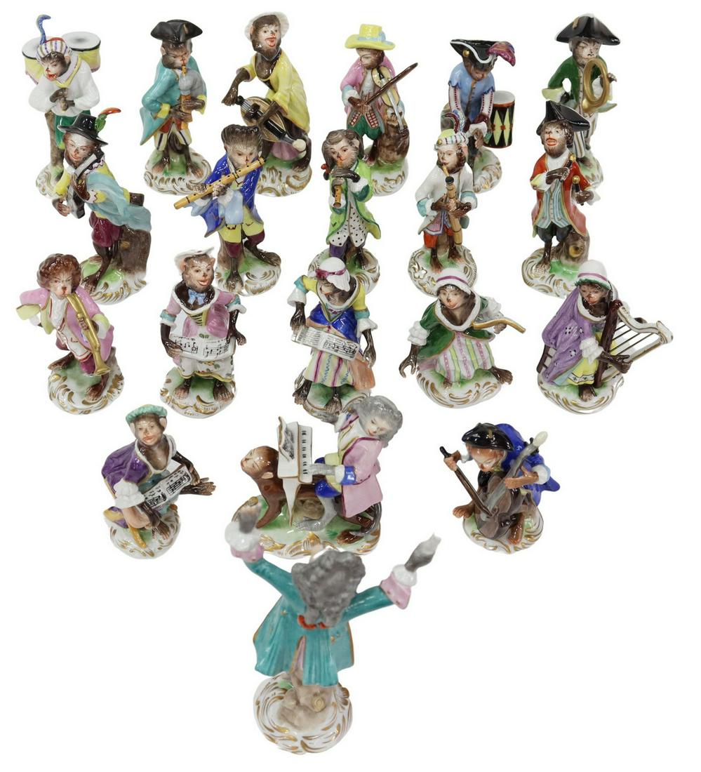 (20) GERMAN VOLKSTEDT PORCELAIN MONKEY BAND (1 of 5)