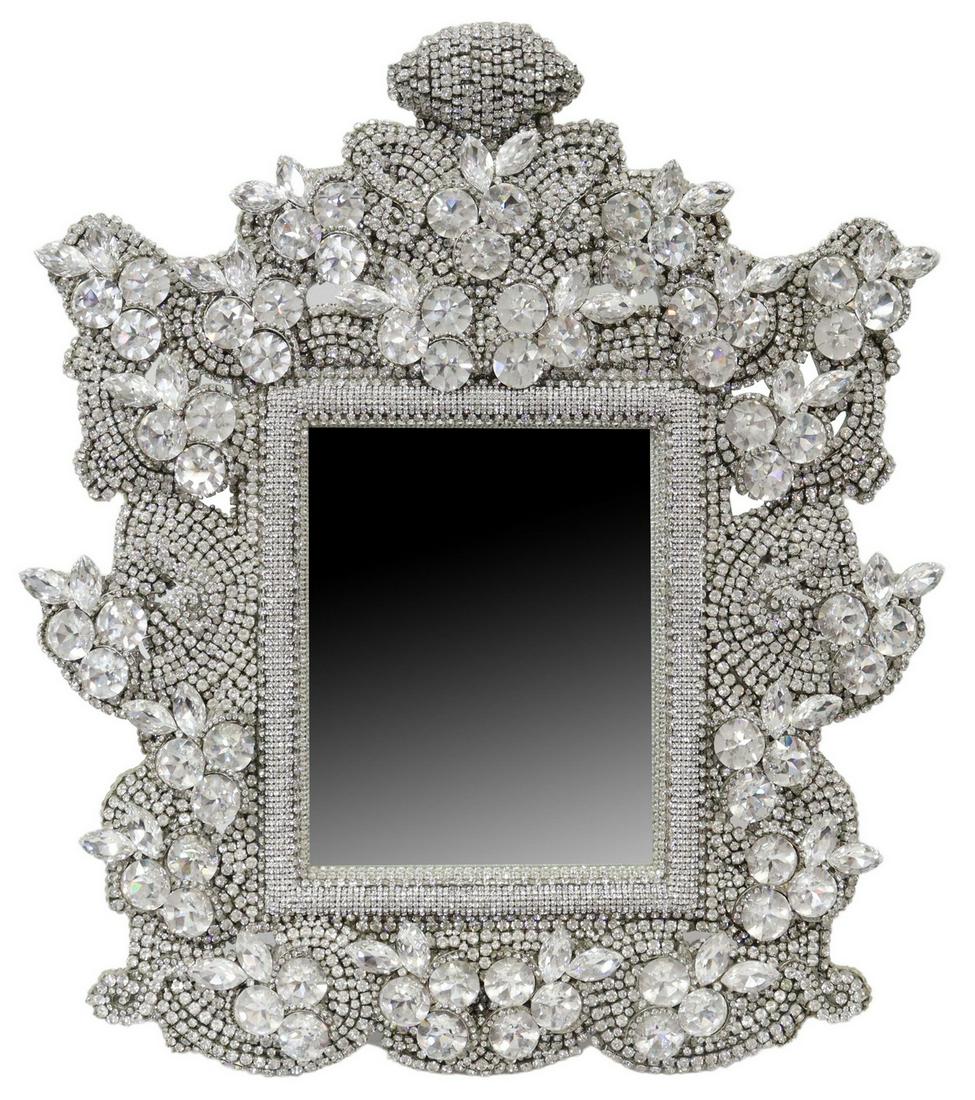 LARGE B.B. SIMON SWAROVSKI CRYSTAL TABLE MIRROR (1 of 4)
