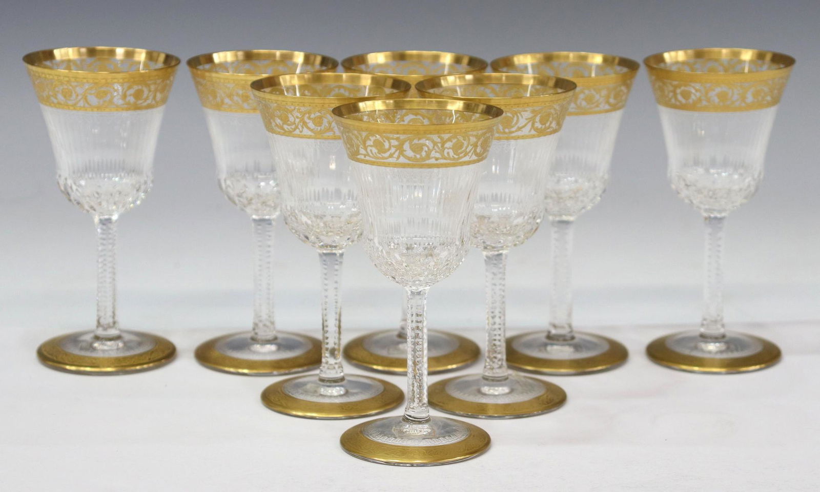 (8) SAINT LOUIS CRYSTAL 'THISTLE' SHERRY GLASSES (1 of 3)