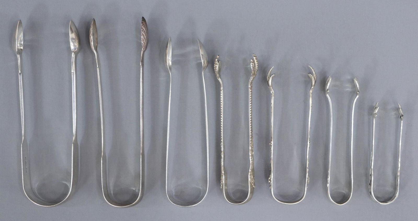 (7) ENGLISH & AMERICAN STERLING SILVER SUGAR TONGS (1 of 6)