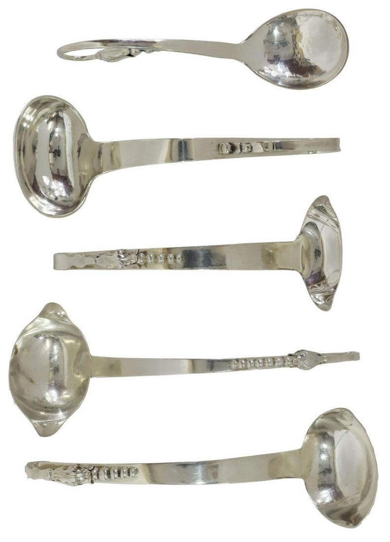(5) MODERNIST STERLING BLOSSOM LADLES & SPOON (1 of 4)
