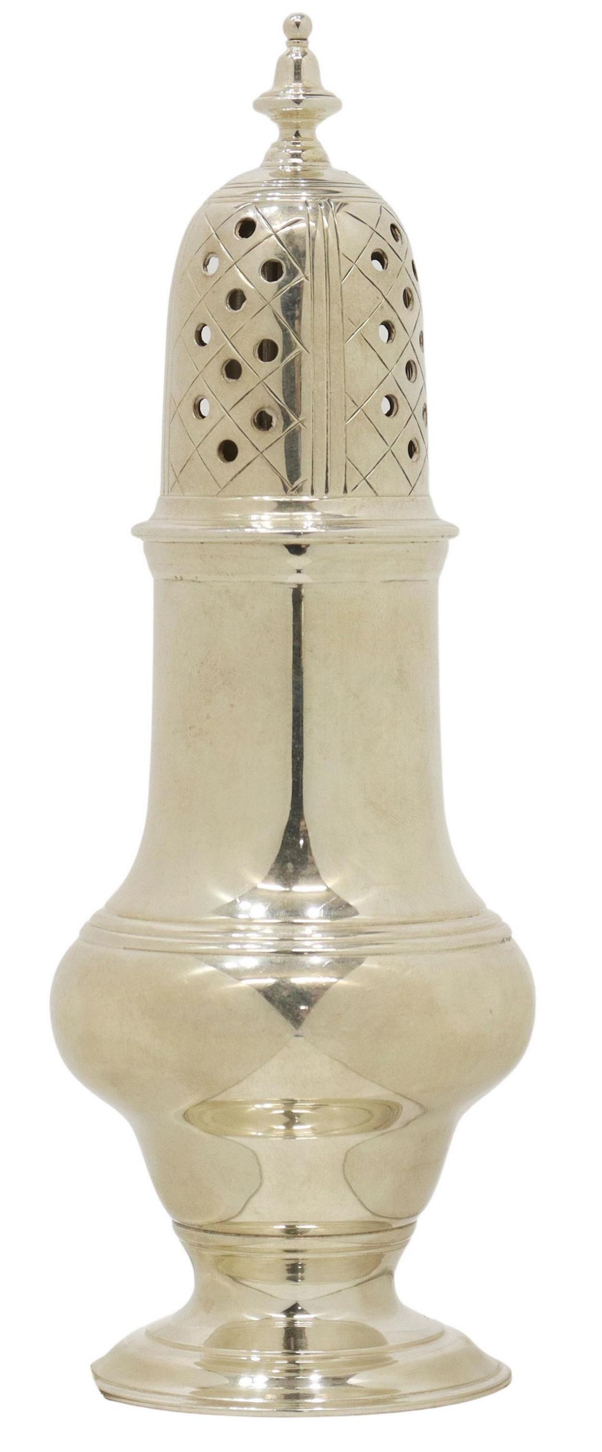STERLING SAMUEL WOOD REPRODUCTION SUGAR CASTER (1 of 3)