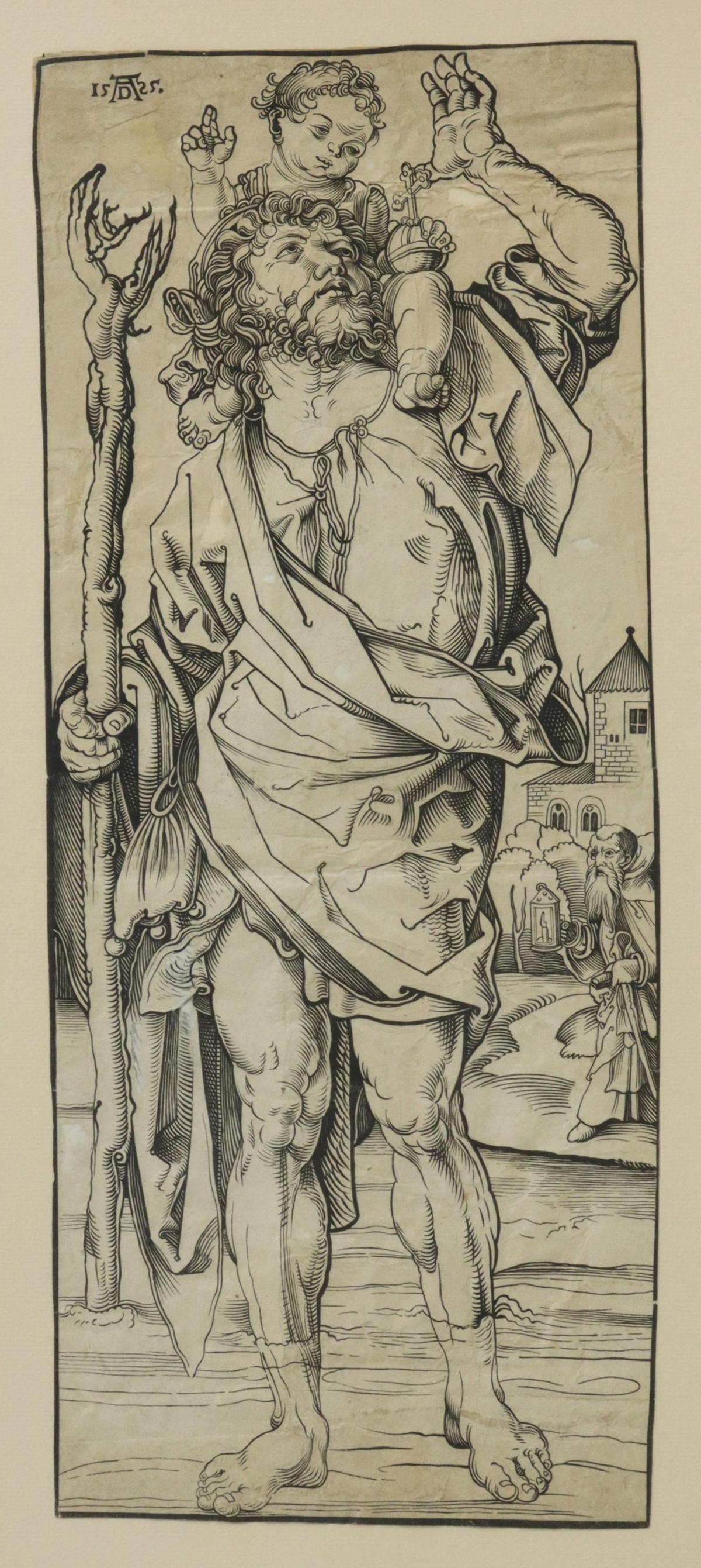 AFTER ALBRECHT DURER ST CHRISTOPHER WOODCUT (1 of 4)