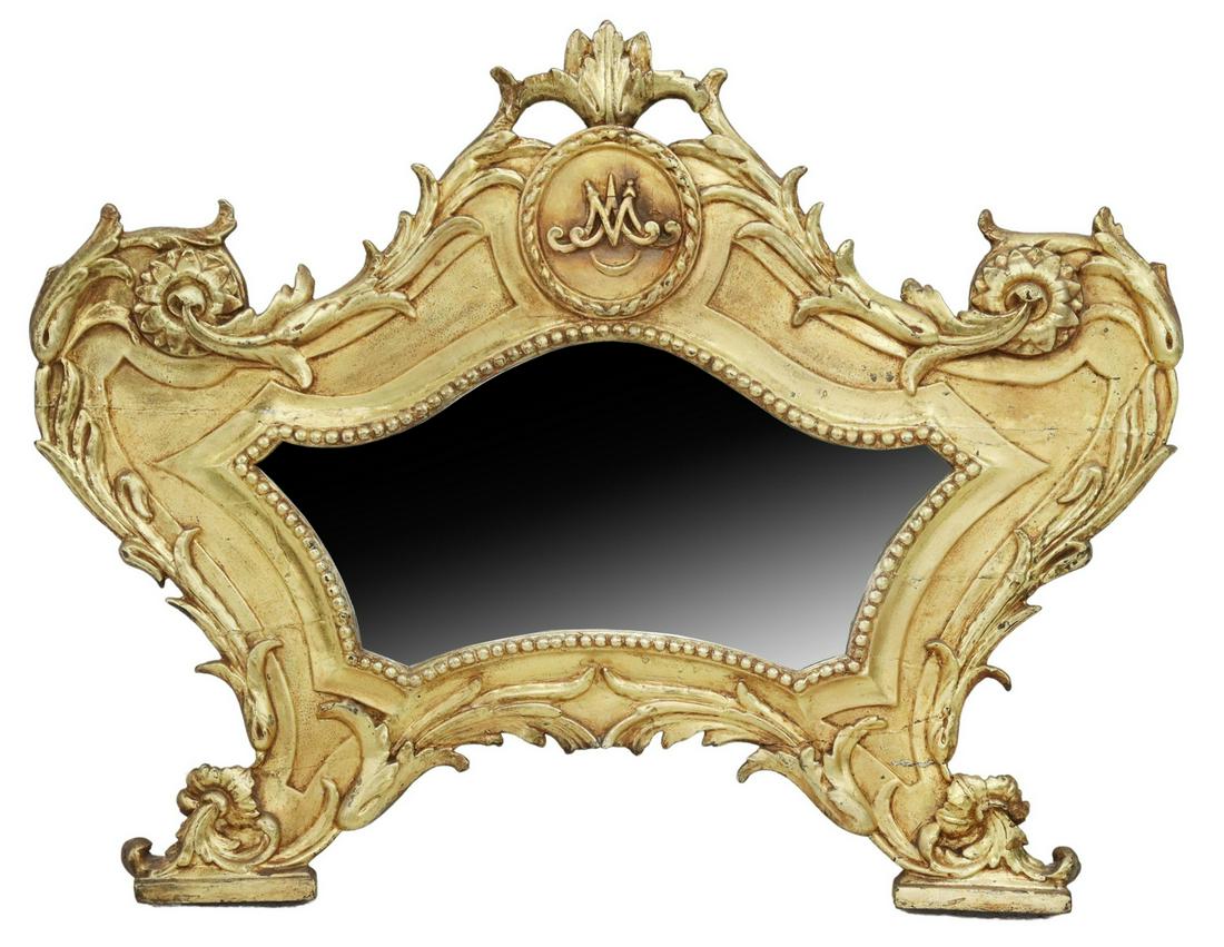 ITALIAN CARTA GLORIA GILTWOOD FRAME WALL MIRROR (1 of 3)