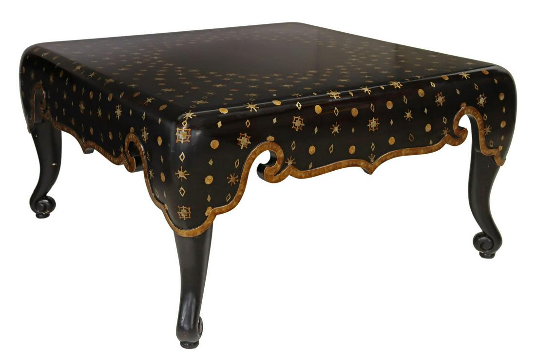 CHINESE PARCEL GILT BLACK LACQUER COFFEE TABLE (1 of 4)