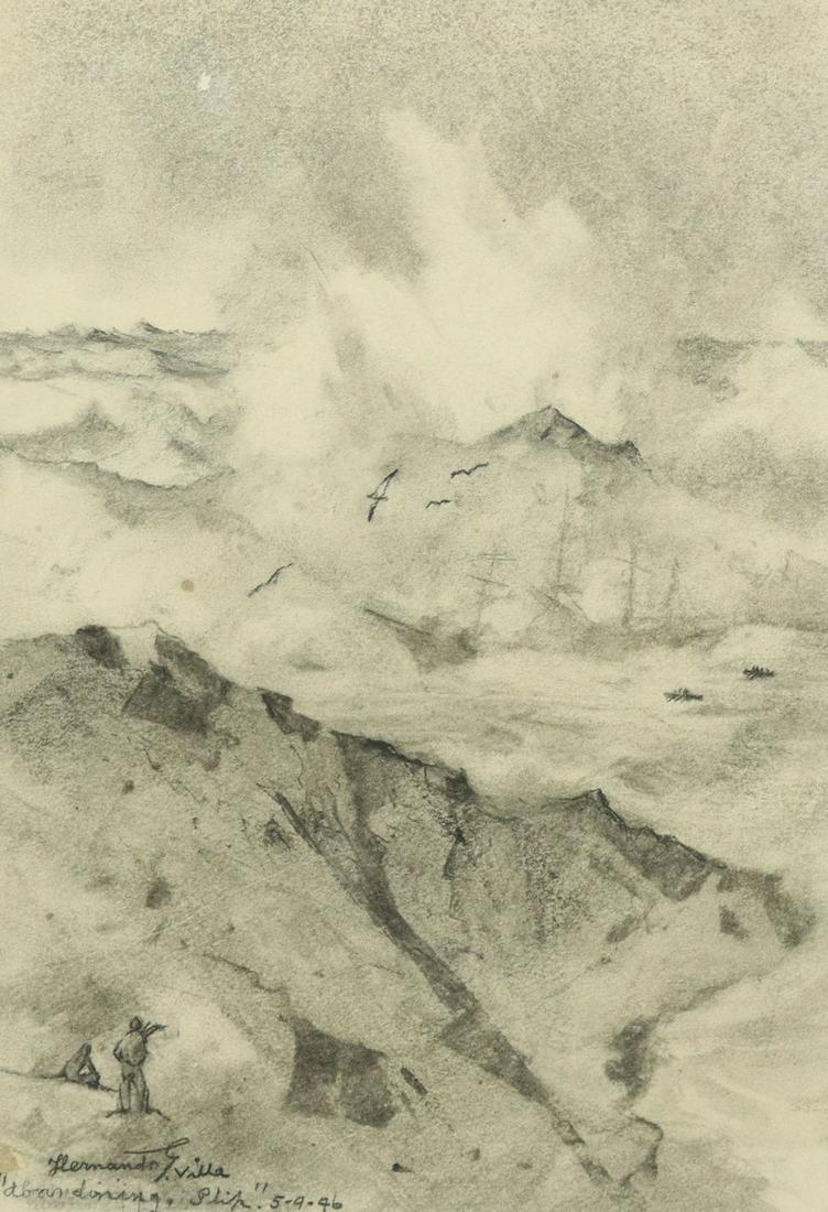HERNANDO G. VILLA (D.1952) ABANDONING SHIP DRAWING (1 of 4)