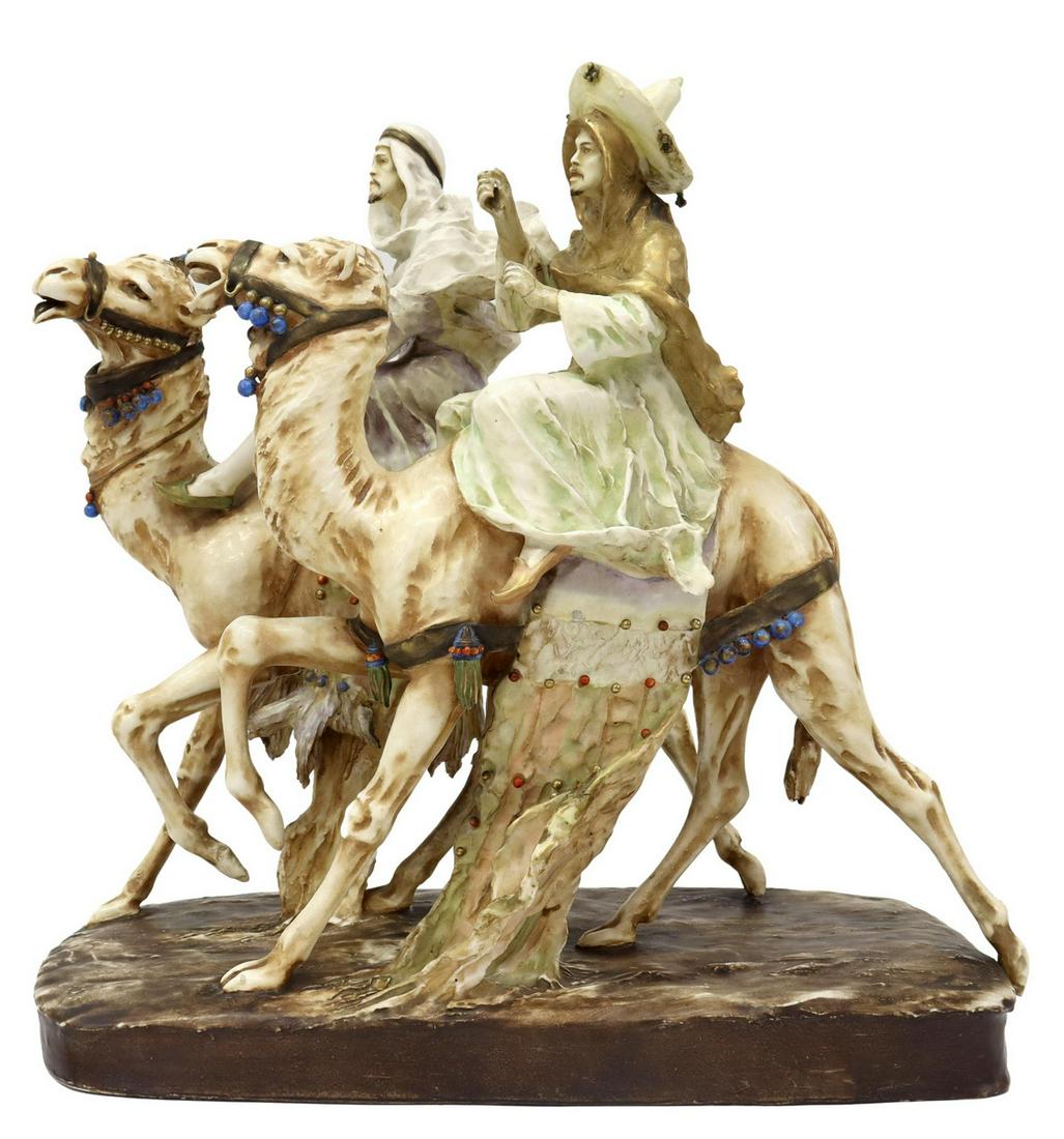 AMPHORA PORCELAIN WORKS ORIENTALIST SCULPTURE (1 of 7)