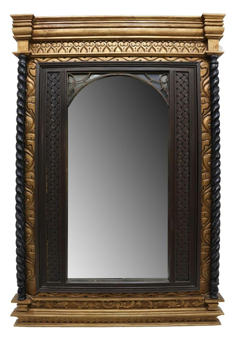 PARCEL GILT CARVED WALL MIRROR, 78" X 53.5" (1 of 3)