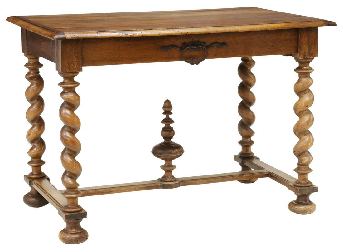 FRENCH LOUIS XIII STYLE WALNUT WRITING TABLE (1 of 5)