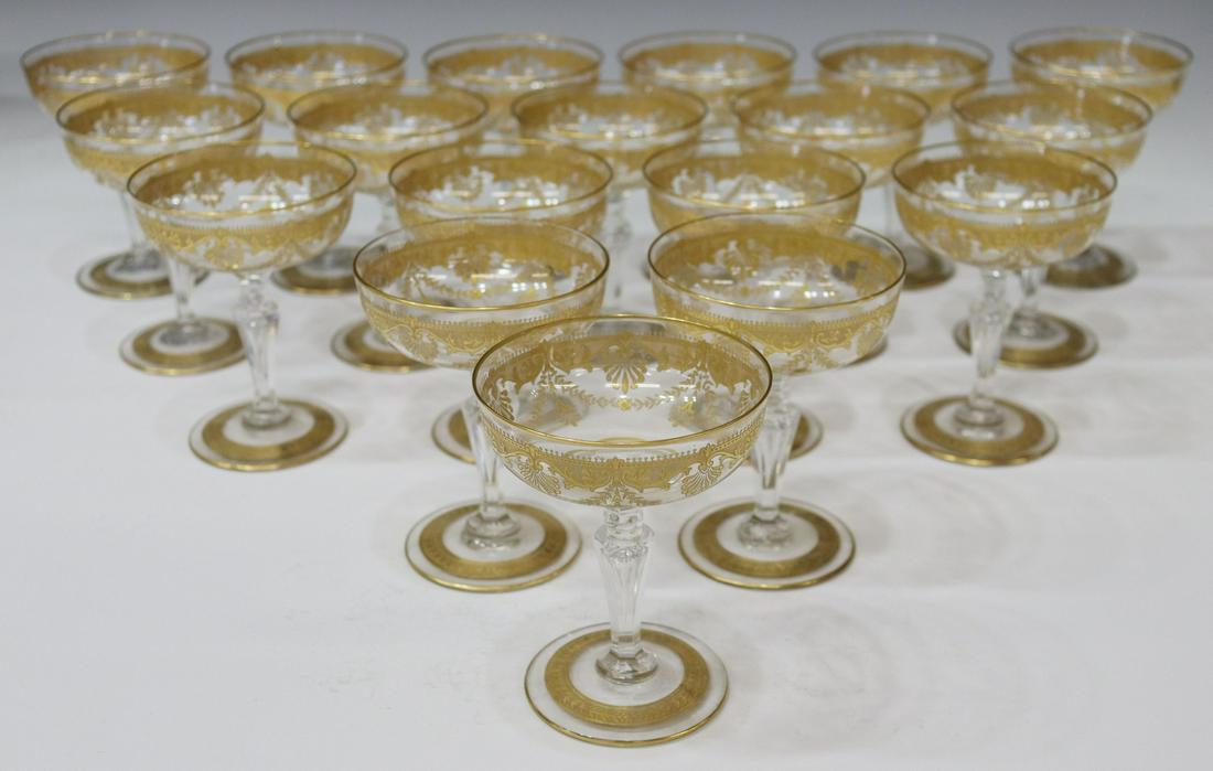 (18) SCARCE SAINT LOUIS CRYSTAL CHAMPAGNE COUPS (1 of 3)