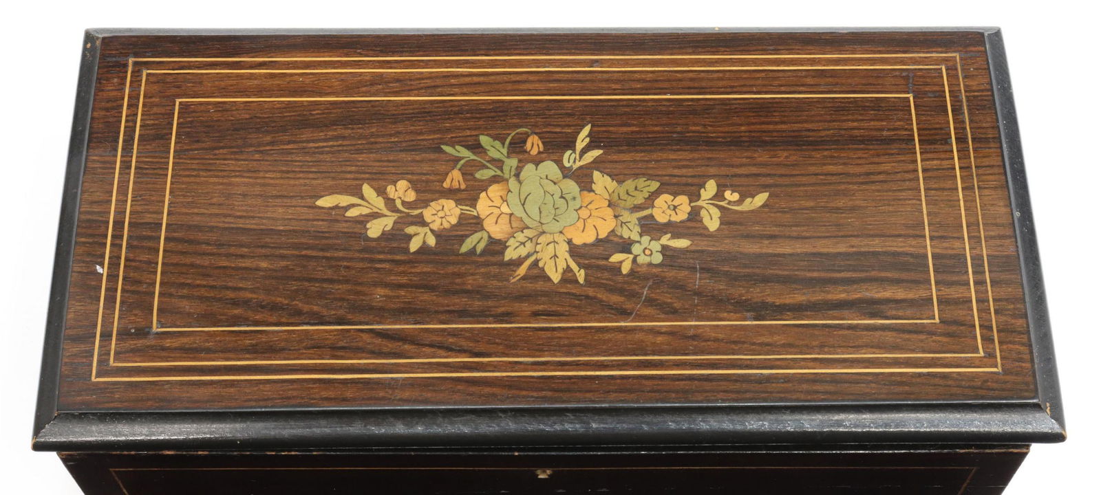 SWISS 6" CYLINDER TABLETOP MUSIC BOX (1 of 4)