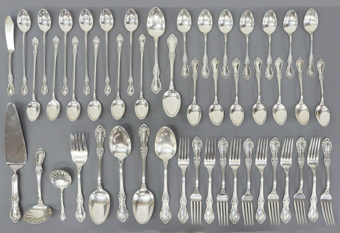(75) INTERNATIONAL WILD ROSE STERLING FLATWARE SET (1 of 4)