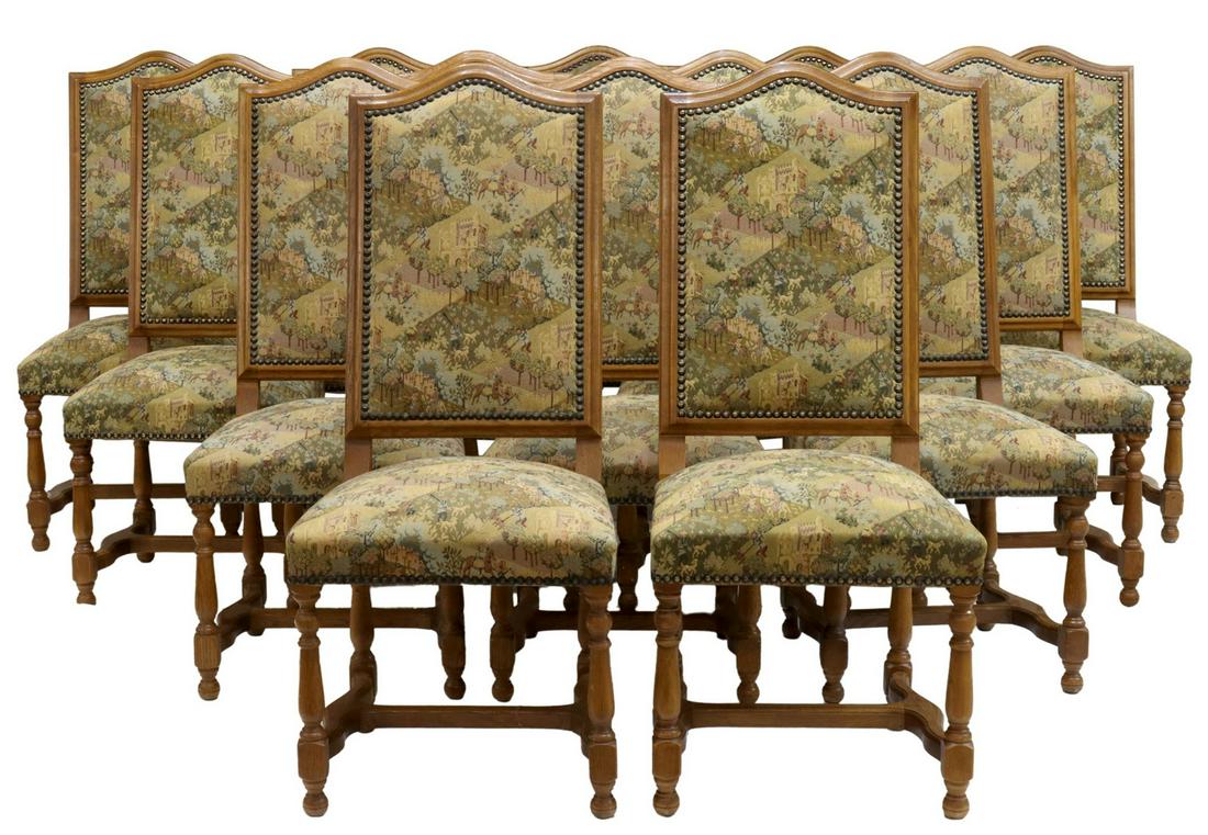 (14) FRENCH LOUIS XIV STYLE HIGHBACK DINING CHAIRS (1 of 4)