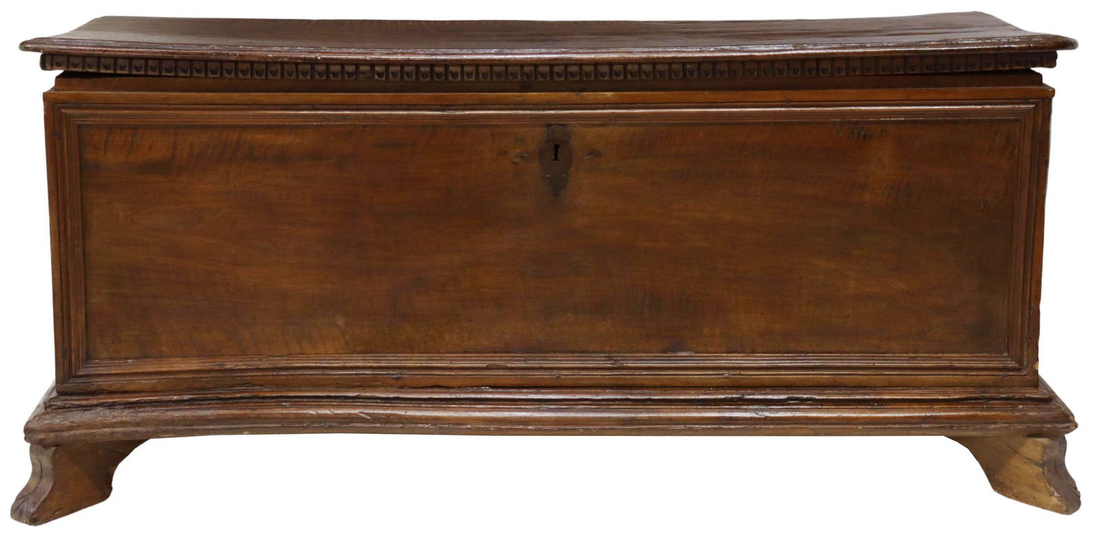 ITALIAN TUSCAN WALNUT STORAGE CHEST COFFER (1 of 4)