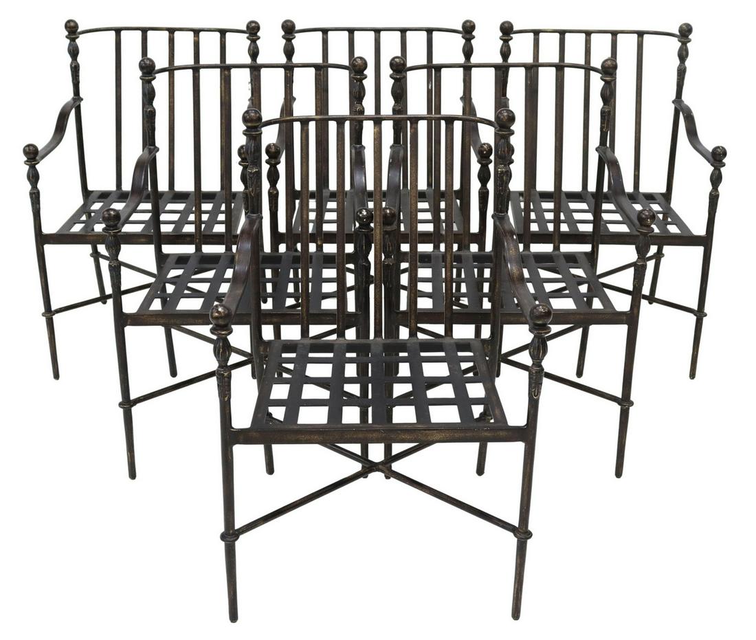 (6) MICHAEL TAYLOR MONTECITO ALUMINUM PATIO CHAIRS Barnebys