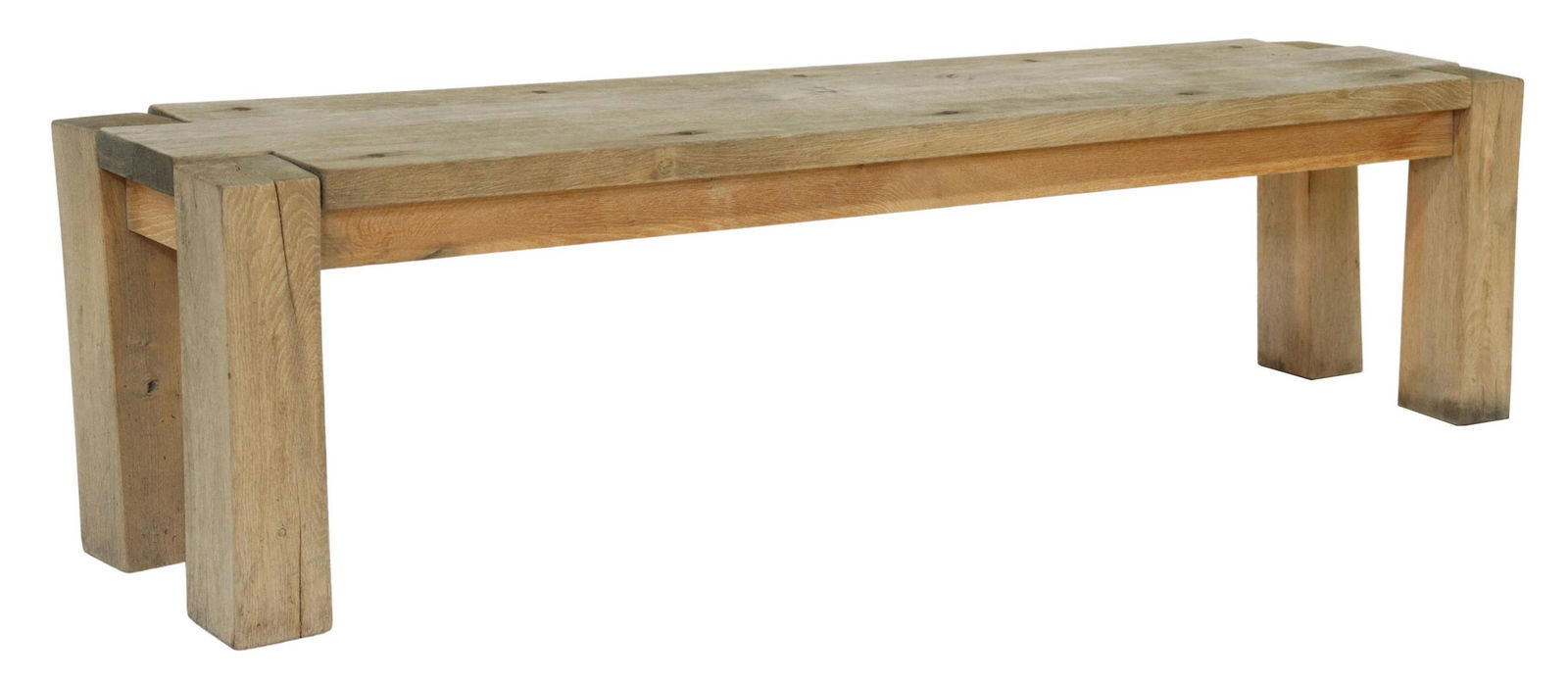 RUSTIC WOOD PLANK-TOP BENCH, 72"L (1 of 4)