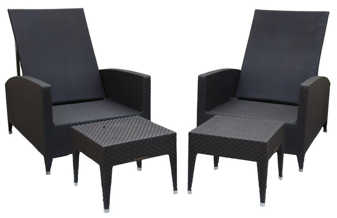 (4) HENRY HALL DESIGNS RECLINING CHAIRS & TABLES (1 of 4)