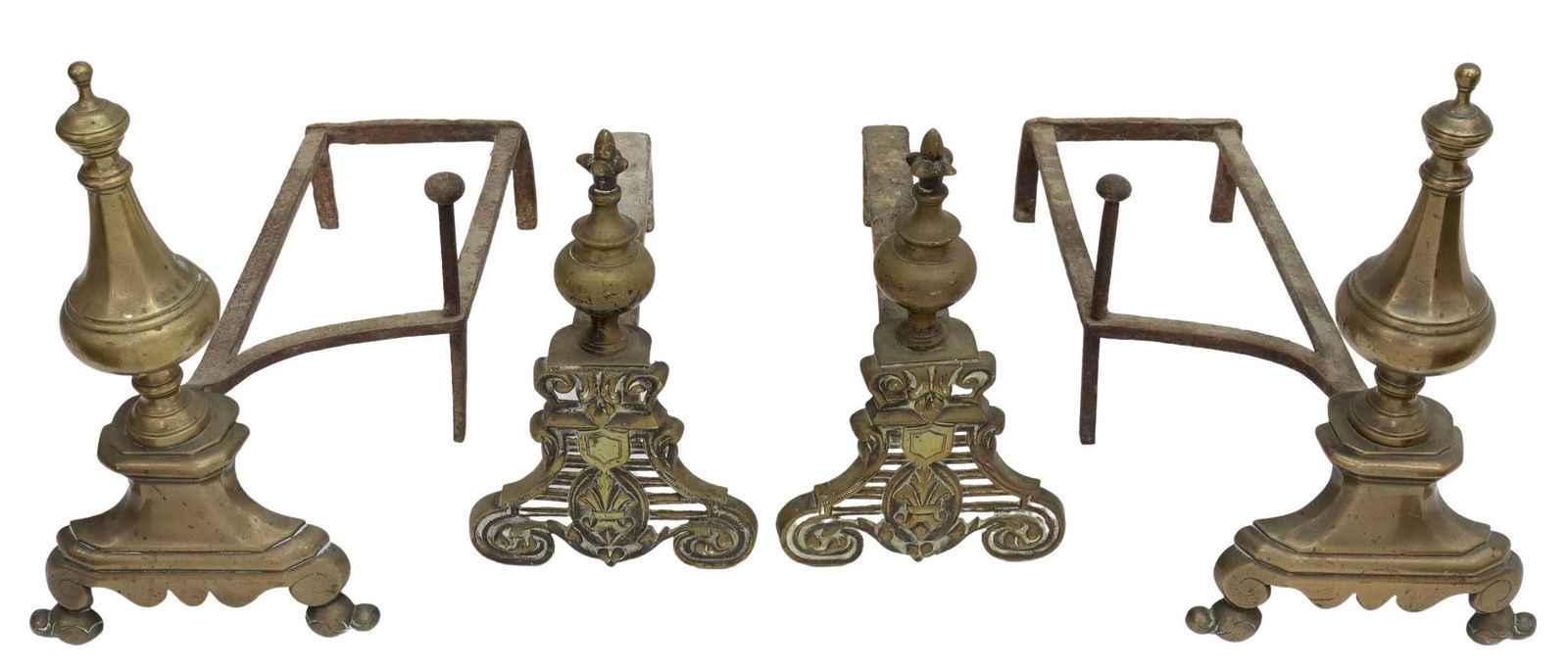 (4) FRENCH LOUIS XVI STYLE BRONZE ANDIRONS (1 of 3)