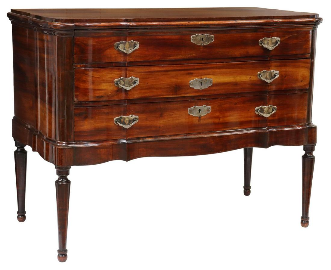 SHERATON STYLE MAHOGANY CHEST OF DRAWERS (1 of 5)