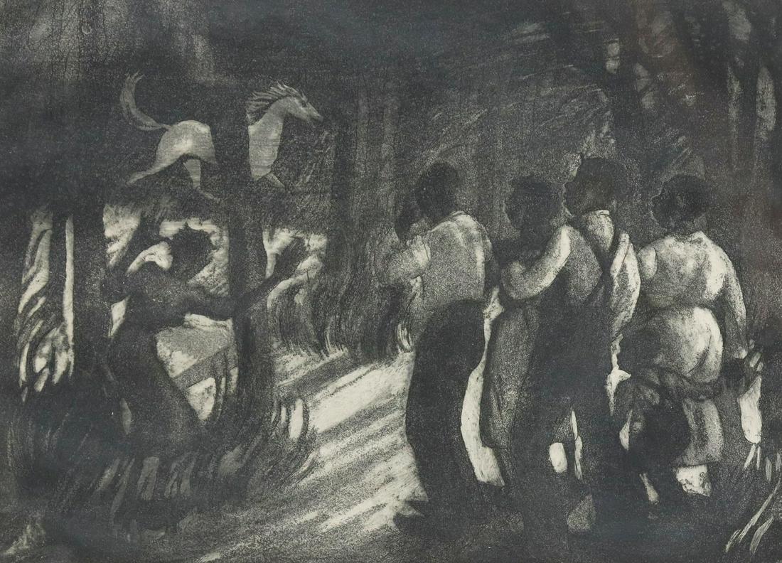 BLANCHE McVEIGH (1895-1970) WHITE HORSE AQUATINT (1 of 4)