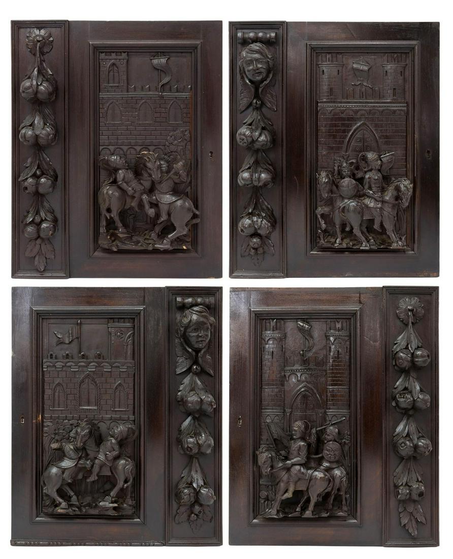(4) RENAISSANCE REVIVAL ARCHITECTURAL CARVED DOORS (1 of 6)