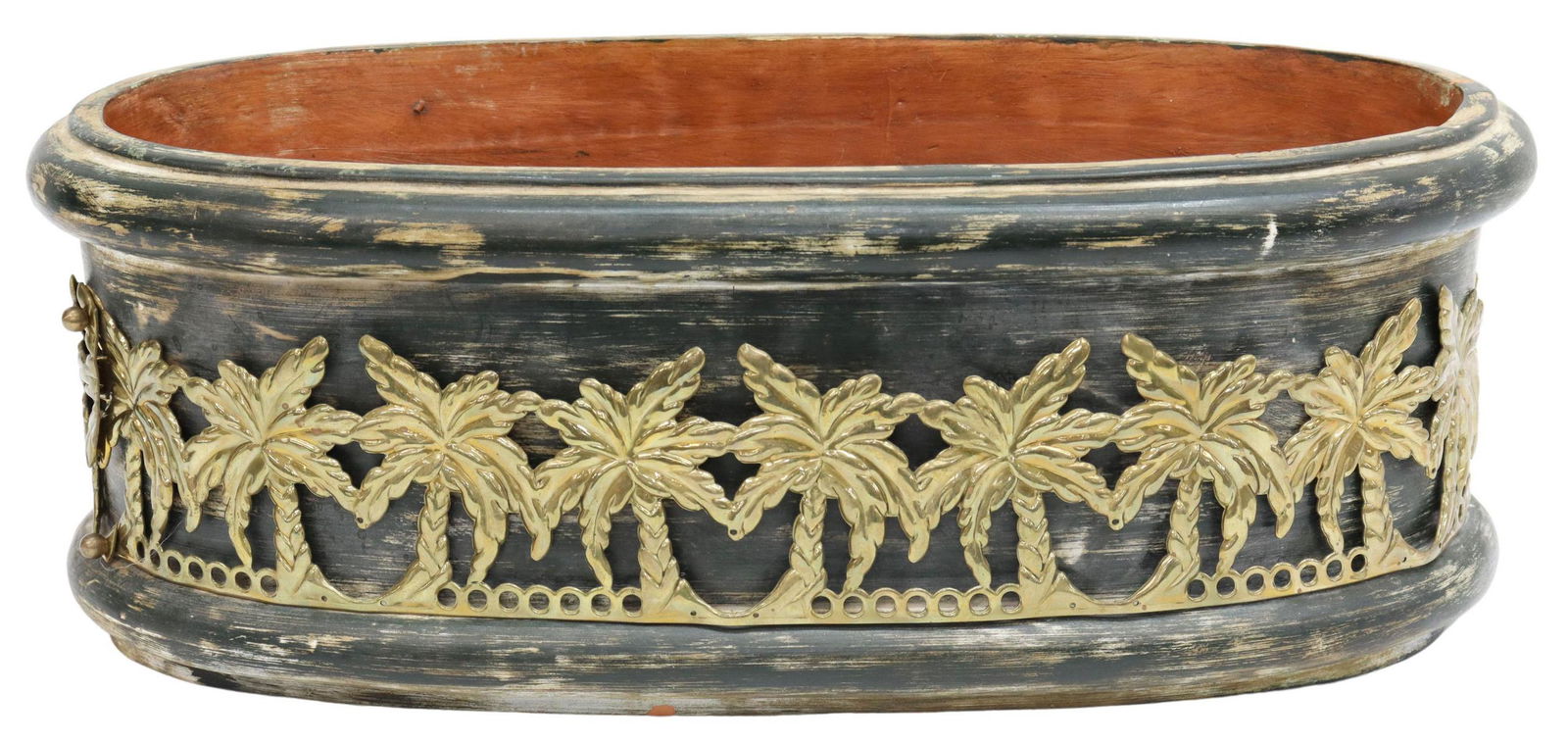 DECORATIVE ITALIAN PAINTED TERRACOTTA CENTERPIECE (1 of 5)