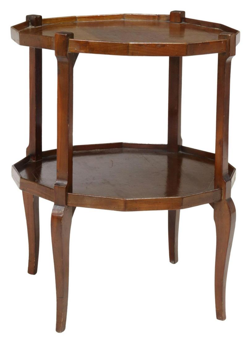 FRENCH MAHOGANY TWO-TIER SIDE TABLE (1 of 4)