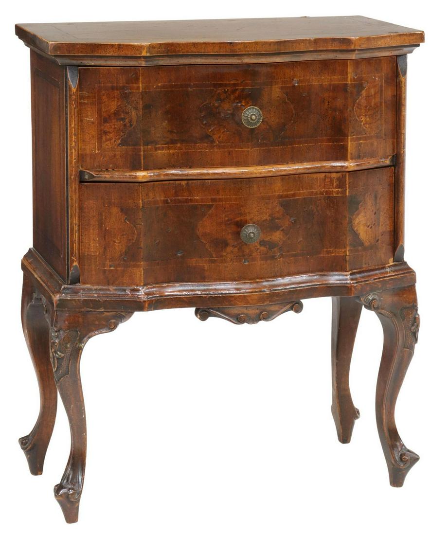 ITALIAN VENETIAN WALNUT NIGHTSTAND (1 of 5)