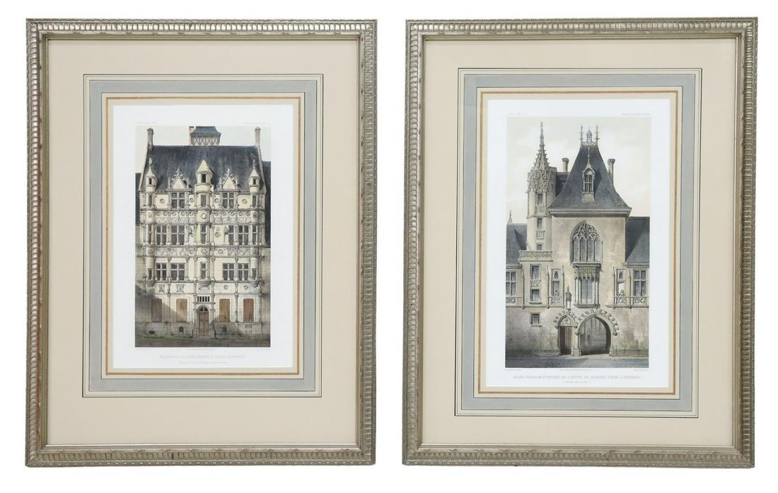 (2) VICTOR PETIT FRENCH CHATEAUX LITHOGRAPHS (1 of 5)
